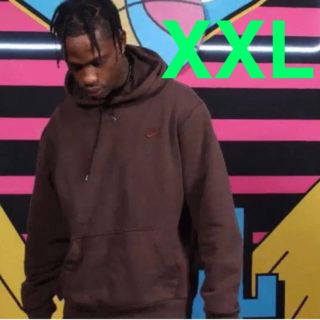 ナイキ(NIKE)のNIKE ナイキ　パーカー　travis トラビス　XXL 薄ブラウン　ベージュ(パーカー)