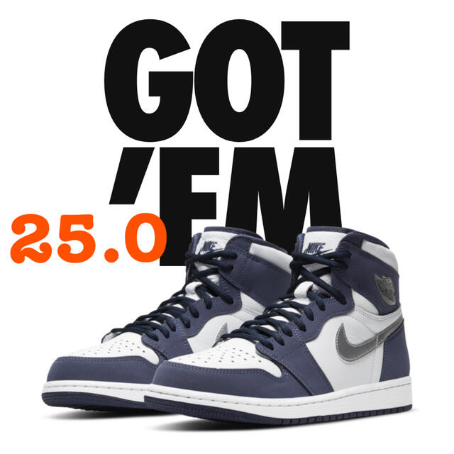 NIKE AIR JORDAN 1 HIGH ミッドナイトネイビー250