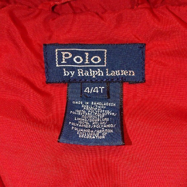 POLO RALPH LAUREN(ポロラルフローレン)のラルフローレン RALPH LAURENジップアップ ナイロンジャケット 赤 キッズ/ベビー/マタニティのキッズ服女の子用(90cm~)(ジャケット/上着)の商品写真