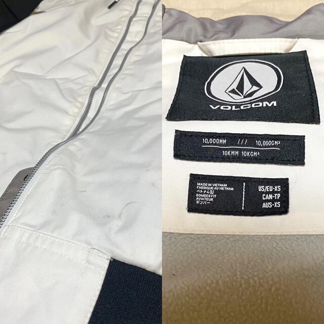 volcom(ボルコム)の[12/4まで！]VOLCOM レディースウェア 白×黒 XS スポーツ/アウトドアのスノーボード(ウエア/装備)の商品写真