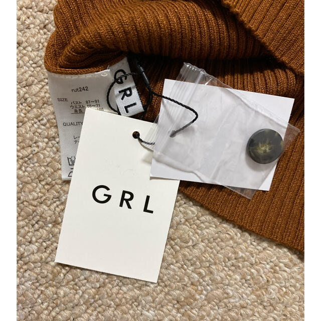 GRL(グレイル)のGRL リブニットタンクトップ Lサイズ レディースのトップス(タンクトップ)の商品写真