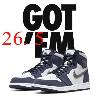 ナイキ(NIKE)のエア　ジョーダン1 mid night navy(スニーカー)