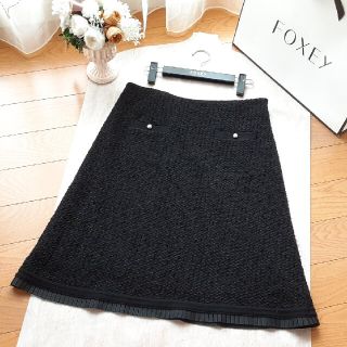 フォクシー(FOXEY)のご専用　*美品*　フォクシー　FOXEY　パール　ツィード　スカート　シャネル(ひざ丈スカート)