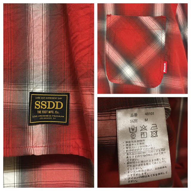✴︎fuct  ssdd ✴︎ チェックシャツ  FUCT ファクト