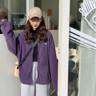 レディース アウター ジップアップジャケット シンプル 韓国 秋冬