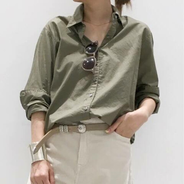 L'Appartement DEUXIEME CLASSE(アパルトモンドゥーズィエムクラス)のドゥーズィエムクラス アパルトモン CTN LAWN SHIRTSシャツ カーキ レディースのトップス(シャツ/ブラウス(長袖/七分))の商品写真