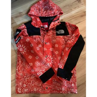 ザノースフェイス(THE NORTH FACE)の14AW supreme  Bandana Mountain Parka RED(ナイロンジャケット)