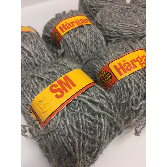 スウェーデン製 毛糸 茶色 7玉 Hargarn sm