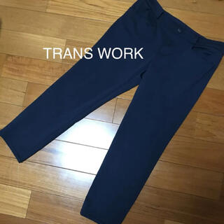 トランスワーク(TRANS WORK)の美品⭐️ポケット高めで小尻効果❣️ストレッチが良く効いた履き心地抜群のパンツ(クロップドパンツ)
