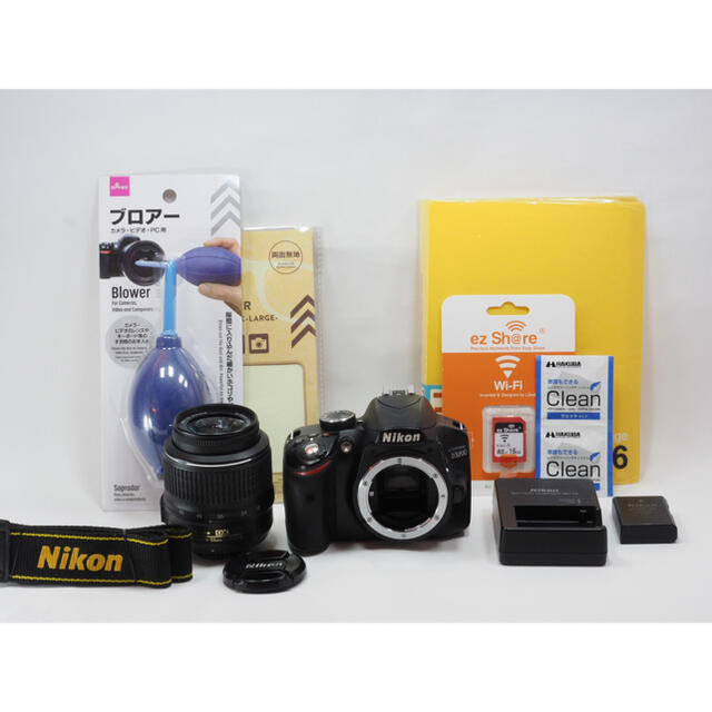 【美品】スマホへ転送 WifiSDカード付 Nikon D3200 レカメラ
