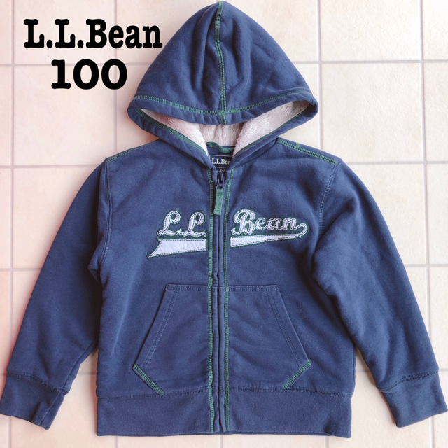 L.L.Bean(エルエルビーン)のL.L.Bean エルエルビーン　100 ネイビー　前開きパーカー  秋冬 キッズ/ベビー/マタニティのキッズ服男の子用(90cm~)(ジャケット/上着)の商品写真