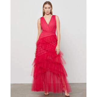 ビーシービージーマックスアズリア(BCBGMAXAZRIA)の❤️BCBGMAXAZRIA 20秋新作新品　赤ドレス　パーティー(ロングドレス)