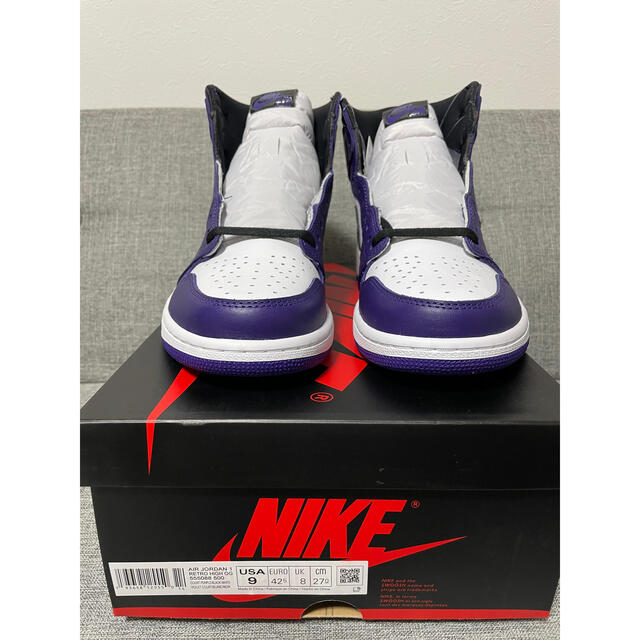 NIKE AIR JORDAN 1 COURT PURPLE 27.0cm 1