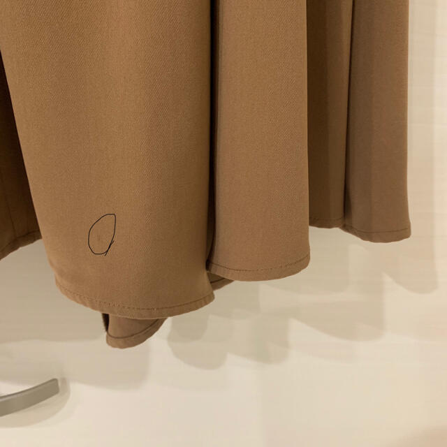 AZUL by moussy(アズールバイマウジー)のミモレ丈スカート♡ミディアム♡ブラウン♡茶♡デザイン♡フレアスカート レディースのスカート(ひざ丈スカート)の商品写真