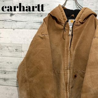 カーハート(carhartt)の【超人気】カーハート☆革ロゴタグ ビッグサイズ ダックパーカー ジャケット(ブルゾン)