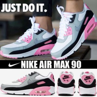 ナイキ(NIKE)のNIKE AIR MAX 90 LTR GS WHITE / PINK 24cm(スニーカー)