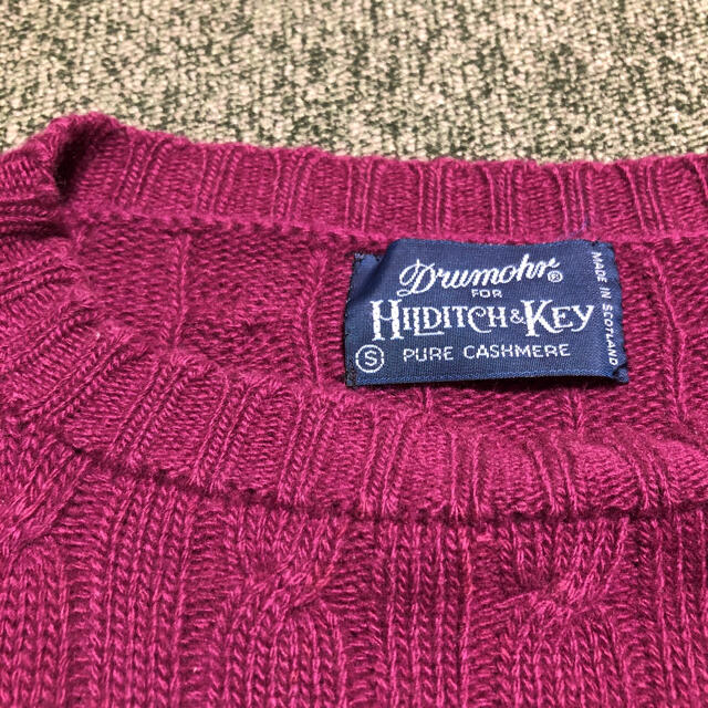Drumohr(ドルモア)のドルモア × ヒルディッチアンドキー　ニットセーター　紫　カシミア メンズのトップス(ニット/セーター)の商品写真