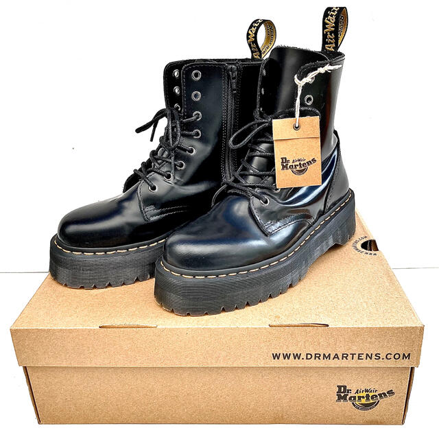 良品 ドクターマーチン Dr.Martens ８ホール UK7 チェック柄