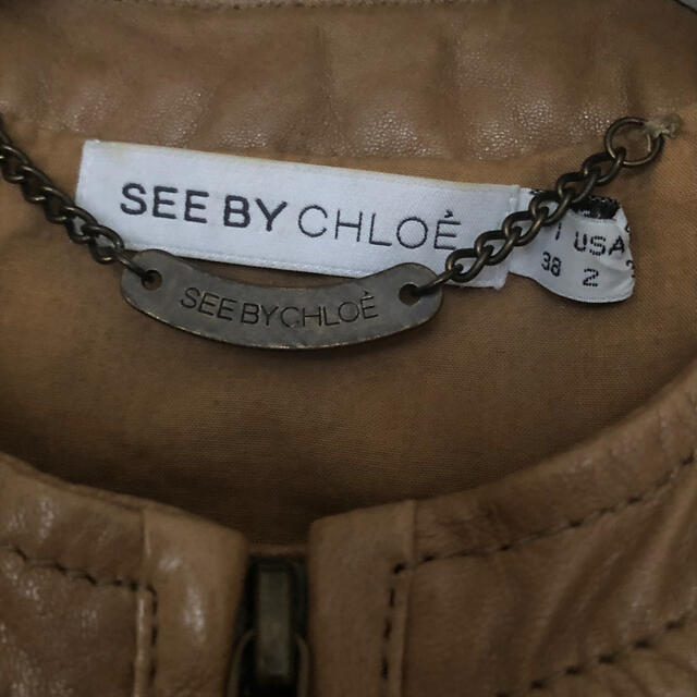 SEE BY CHLOE(シーバイクロエ)のSEE BY CHLOE レザージャケット レディースのジャケット/アウター(ブルゾン)の商品写真