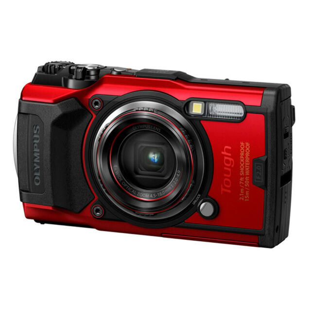 パステルオリーブ 新品、未使用 OLYMPUS Tough TG-6 レッド