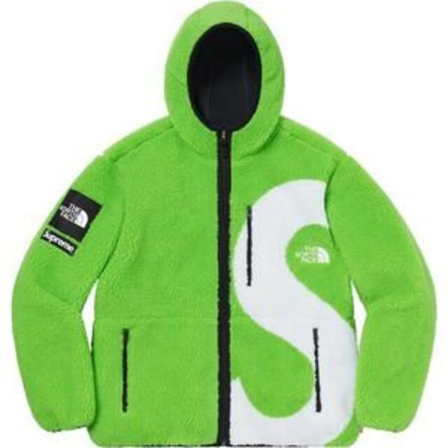 M supreme the north face fleece lime