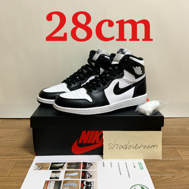 Air jordan 1 oreo 28cm 10 白黒 BLACK WHITE