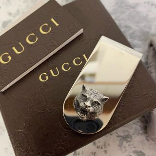 グッチ マネークリップ タイガー シルバー お札入れ 虎 お買い得 49.0