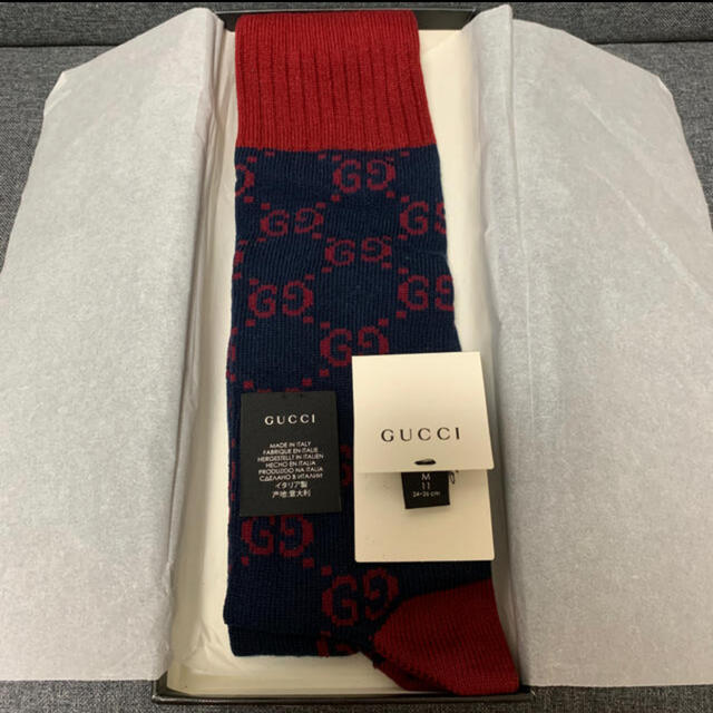 Gucci(グッチ)のGUCCI GGソックス　新品未使用　確実正規品 メンズのレッグウェア(ソックス)の商品写真