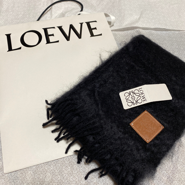 LOEWE ロエベ　モヘア　ニットスカーフマフラー