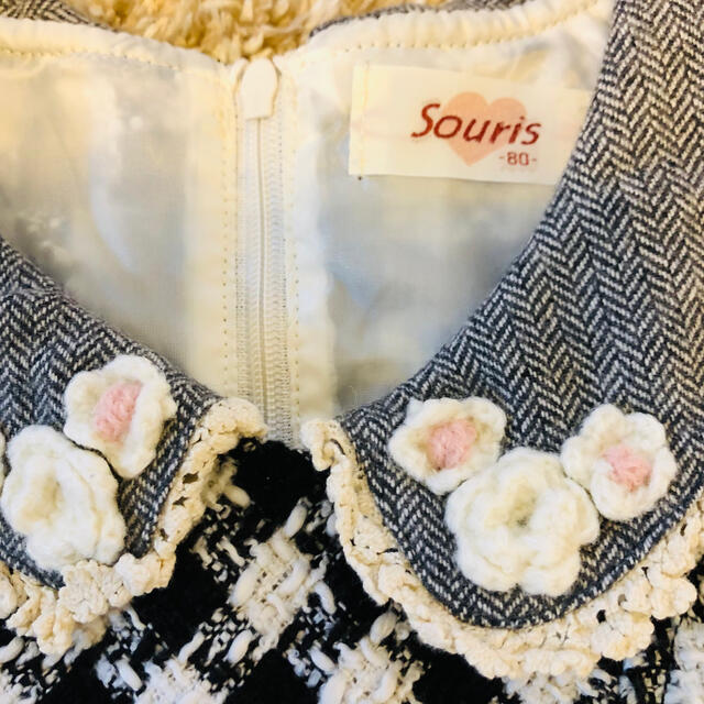 Souris(スーリー)のペッパピッグ様専用　80㎝　スーリーワンピース キッズ/ベビー/マタニティのベビー服(~85cm)(ワンピース)の商品写真