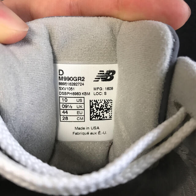 New Balance(ニューバランス)の美品　ニューバランス 990V2 M990GR2 28cm US9 スニーカー メンズの靴/シューズ(スニーカー)の商品写真