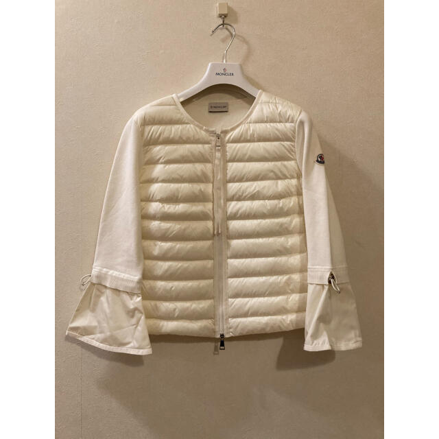 MONCLER - 未使用品 モンクレール ダウン ニット カーディガン ナイロン 白 xsの通販 by 北極の猿達｜モンクレールならラクマ