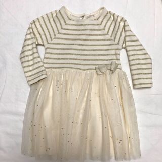 プチバトー(PETIT BATEAU)の⭐︎お値下げ⭐︎《美品》プチバトー　マリニエール　ワンピース　18m(ワンピース)