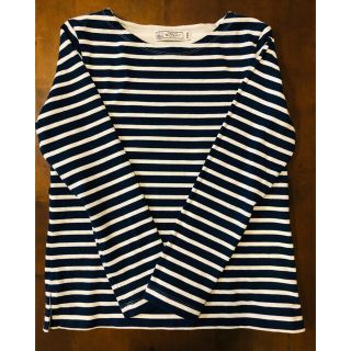 プチバトー(PETIT BATEAU)のプチバトー ボーダーカットソー 紺×白 XXS(カットソー(長袖/七分))