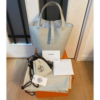 エルメス(Hermes)のピコタンPM グリパール　グリペール　パールグレー(ハンドバッグ)