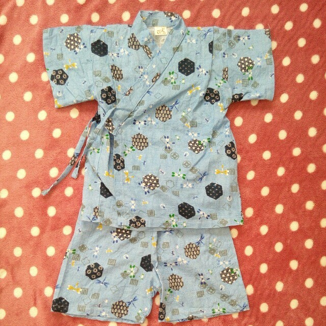 100☆甚平.日本製 キッズ/ベビー/マタニティのキッズ服男の子用(90cm~)(甚平/浴衣)の商品写真