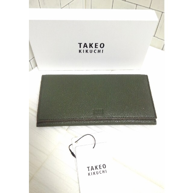 TAKEO KIKUCHI　タケオキクチ　二つ折り　長財布　レザー　未使用保管品