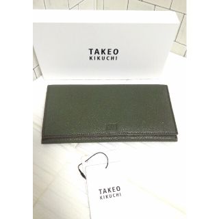 タケオキクチ(TAKEO KIKUCHI)のTAKEO KIKUCHI　タケオキクチ　二つ折り　長財布　レザー　未使用保管品(長財布)