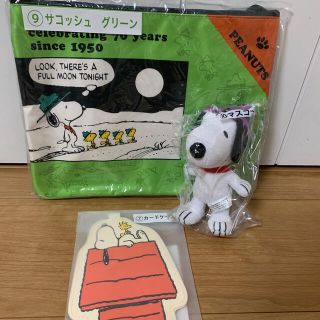 スヌーピー(SNOOPY)のスヌーピー  くじ　サコッシュ　カードケース　マスコット　新品　未開封　3点(ショルダーバッグ)