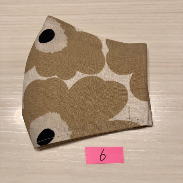 marimekko(マリメッコ)の立体　インナーマスク　ベージュ6 ハンドメイドのハンドメイド その他(その他)の商品写真