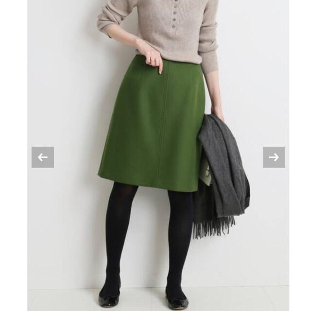 IENA(イエナ)の【新品タグ付】IENA メルトン台形スカート サイズ40 レディースのスカート(ミニスカート)の商品写真