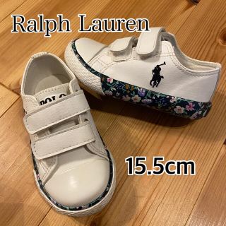 ラルフローレン(Ralph Lauren)の【美品】ラルフローレン 15.5cm ホワイト おしゃれさなスニーカー♡(スニーカー)