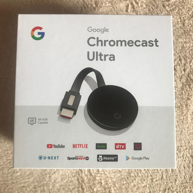 CHROME(クローム)のGoogle Chromecast Ultra  4K対応 スマホ/家電/カメラのテレビ/映像機器(テレビ)の商品写真