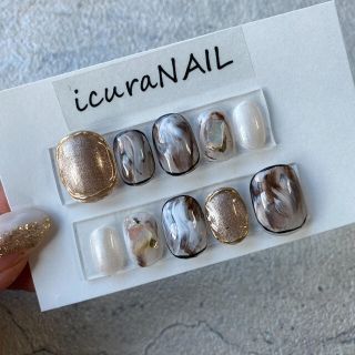 ♥︎No.52 ネイルチップ  ニュアンスネイル　もやもやネイル