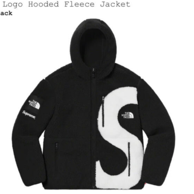 即日発送 Mサイズ　s logo hooded fleece jacket 黒