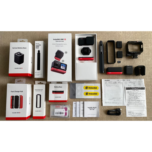 贅沢 one Insta360 R 自撮り棒付 microSD ツインエディション ビデオ