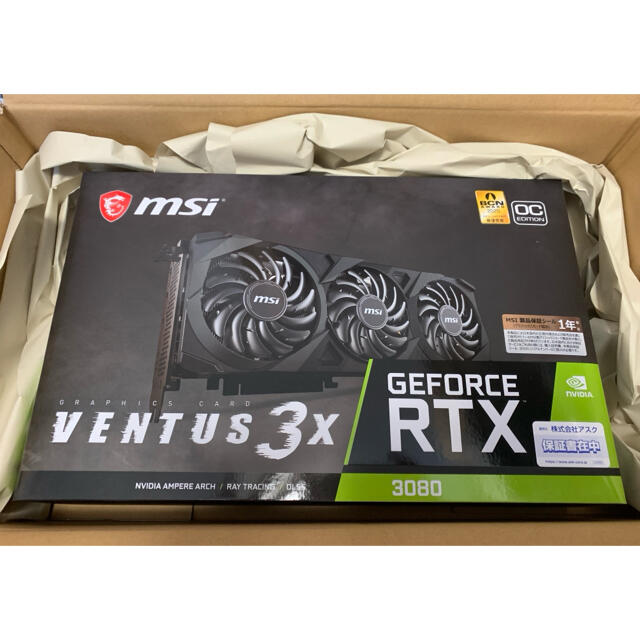 【在庫処分】 3080 RTX GeForce msi 新品 VENTUS OC 10G 3X PCパーツ