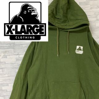 エクストララージ(XLARGE)のエクストララージ　パーカー　デカバックロゴ　エバーグリーン　ゆるダボ　XL(パーカー)