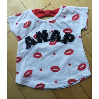 アナップキッズ(ANAP Kids)のANAP kids  リップ柄 Tシャツ(Tシャツ/カットソー)