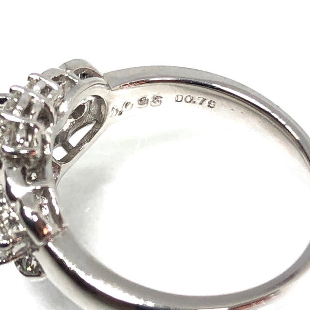 豪華 pt900 ダイヤモンドリング 13号 1.095ct 0.75ct 指輪 レディースのアクセサリー(リング(指輪))の商品写真